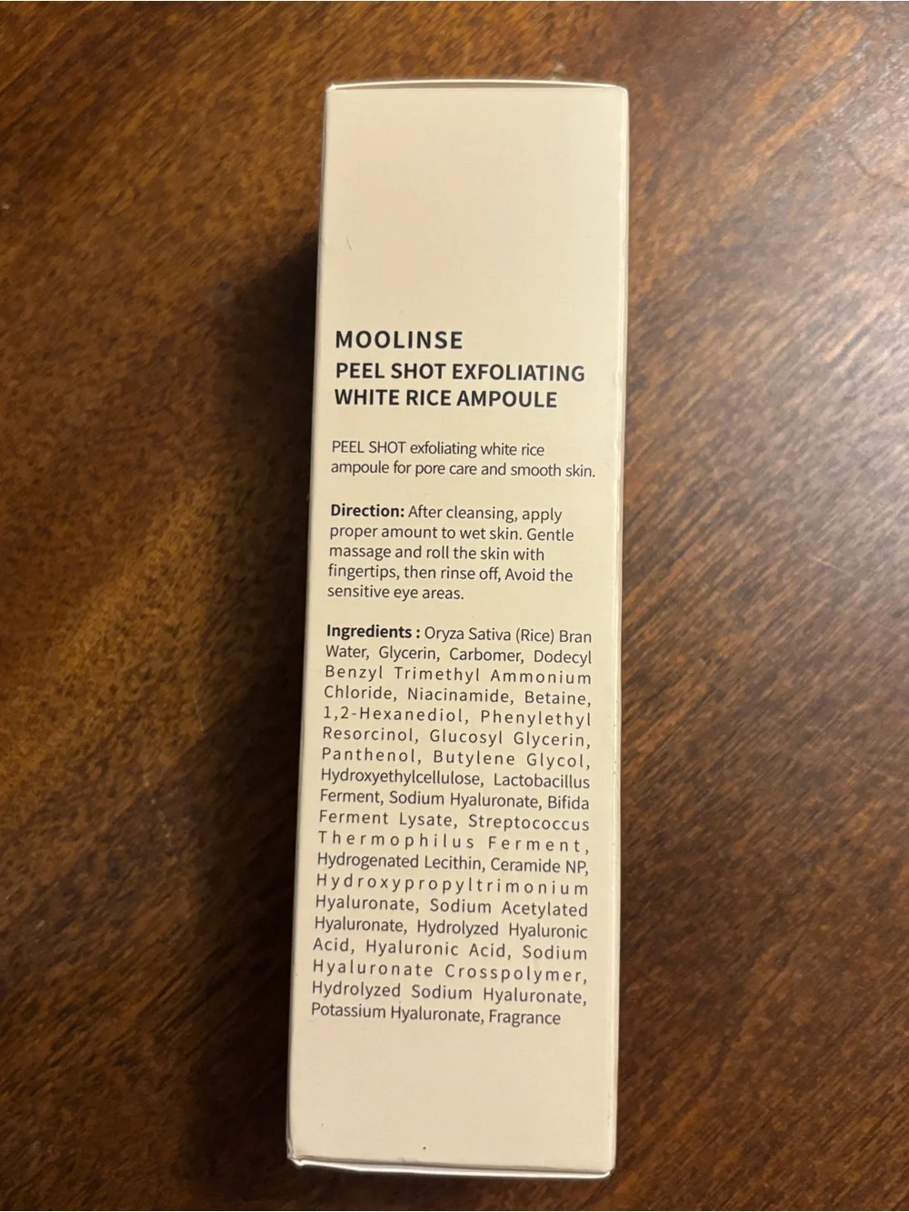 MOOLINSE Exfoliant Rice Ampoule - White & Beige Packaging